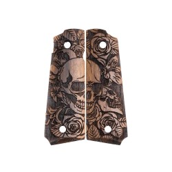 plaquettes bois pt1911 skull